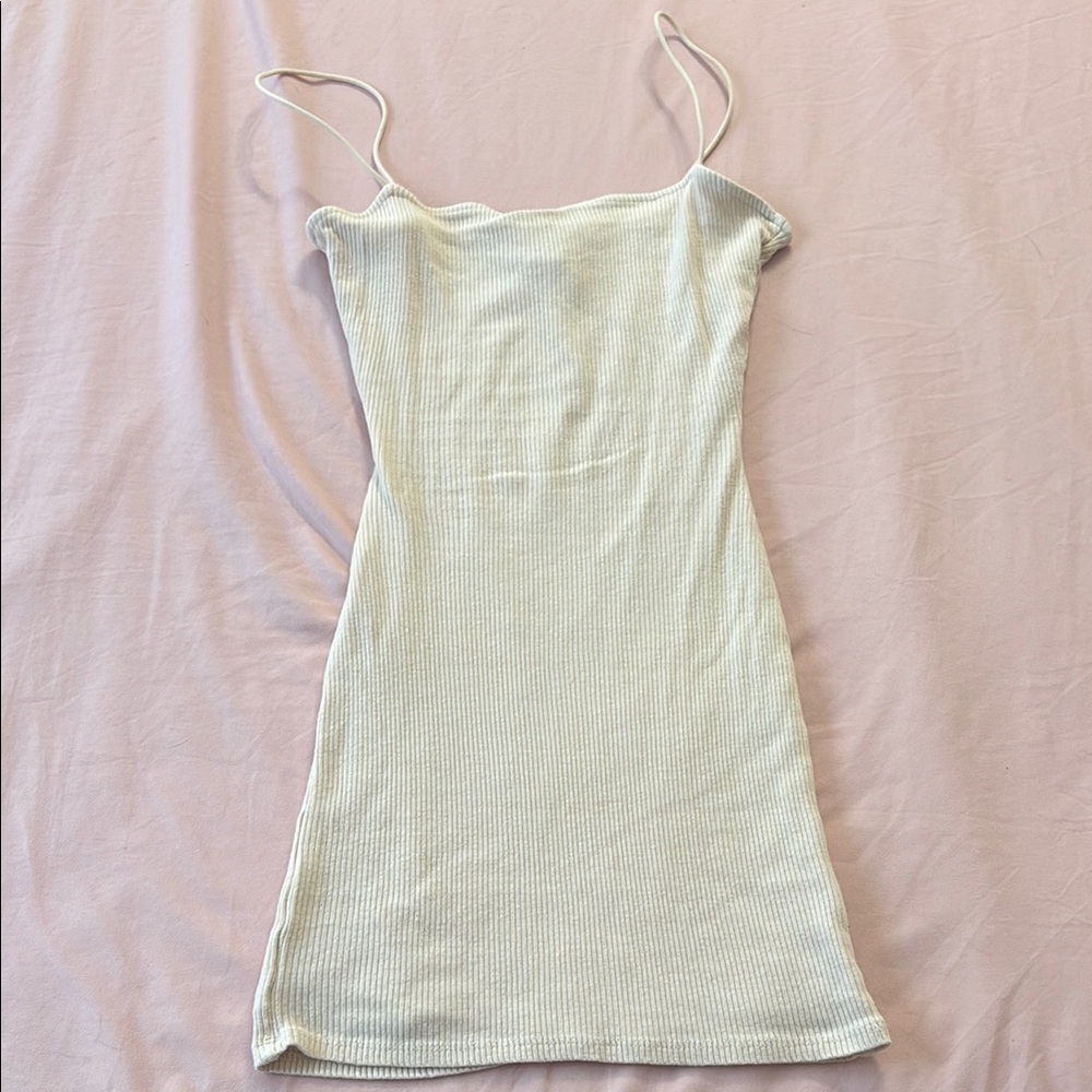 Ribbed Spaghetti Strap mini dress